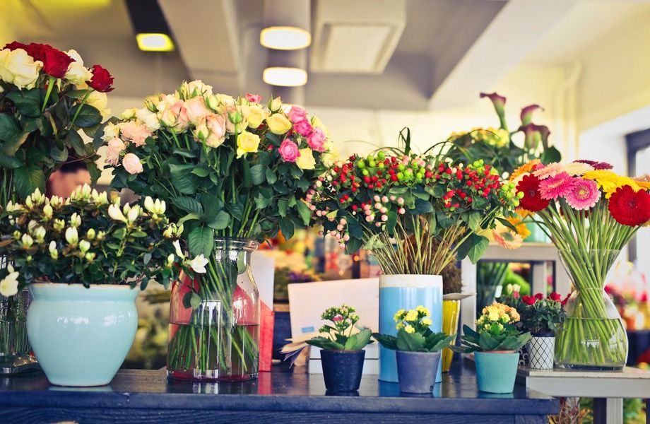 Фото цветов в магазине букет