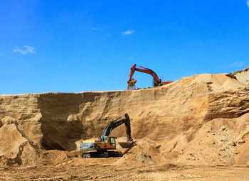 Карьер намывного песка в Тюменской области